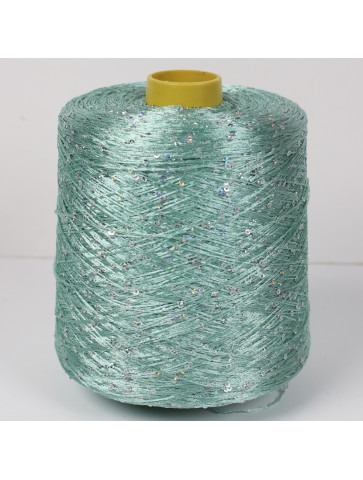 Polyester with silver sequins
