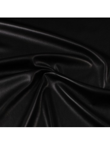 Black faux leather