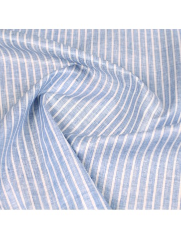 Waxed vertically striped linen