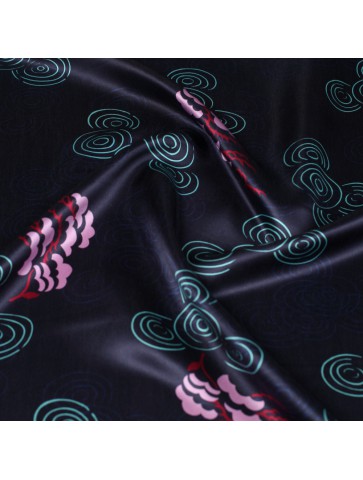 Gemusterter Satin-Viskose