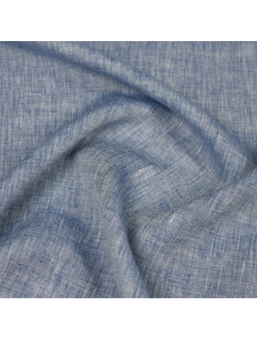 Blau meliert, 100 % Leinen