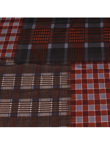 Wiskoza w kratkę z wełną...