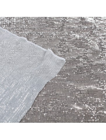Stretchy tule with metalic...