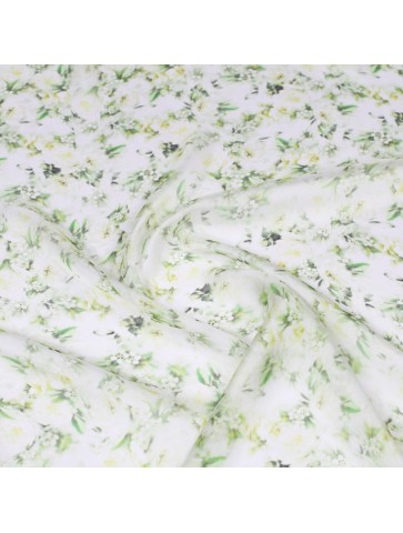 DIOR zīds, ziedu šifons