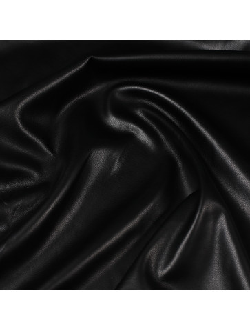 Black faux leather