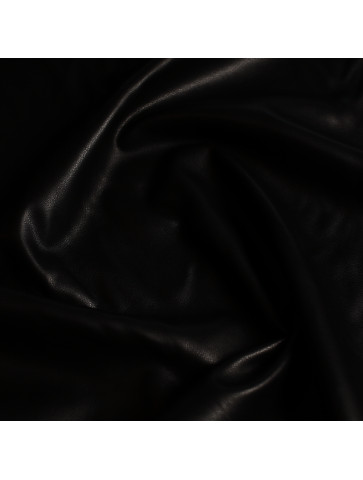 Black faux leather