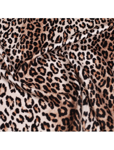 Leopard satin viscose